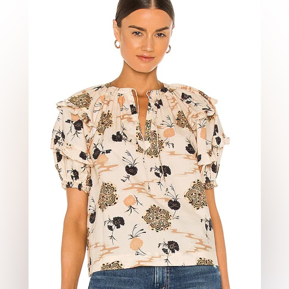 Ulla Johnson Multicolor Floral Blouse 2